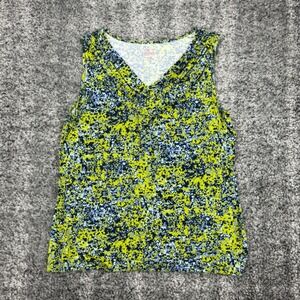 212 Collection Women's M Floral Multicolor Stretch Tank Top Sleeveless Rayon